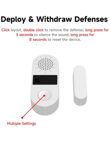 Sensor de Alarma de Puerta Tuya 130dB Wifi Control App