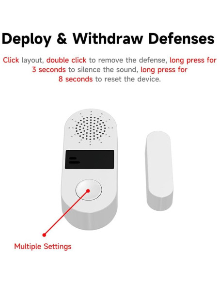 Sensor de Alarma de Puerta Tuya 130dB Wifi Control App Sensor de Alarma de Puerta Tuya 130dB Wifi Control App
