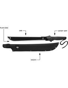 Machete Gerber Gator 63,5 cm con hoja de sierra y funda 2