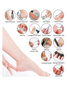 Kit de Pedicura 36 en 1 EKOCSIO con Herramientas Profesionales 2