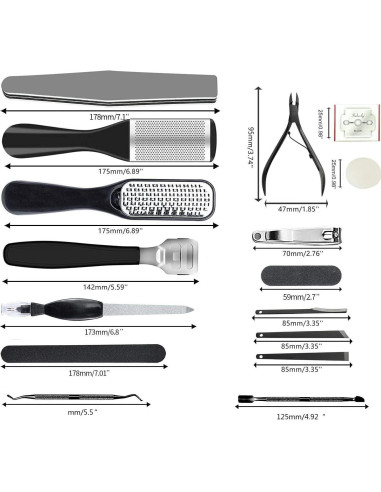 Kit de Pedicura 36 en 1 EKOCSIO con Herramientas Profesionales