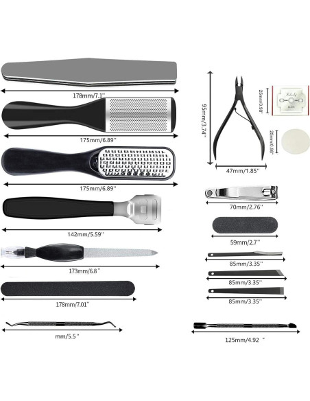 Kit de Pedicura 36 en 1 EKOCSIO con Herramientas Profesionales