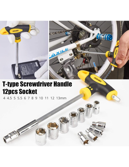 Juego de Herramientas DOWELL 62 Piezas Kit Multifuncional