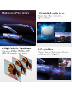 Cámara de Video 4K Ordro EP8 con Estabilizador y APP 2