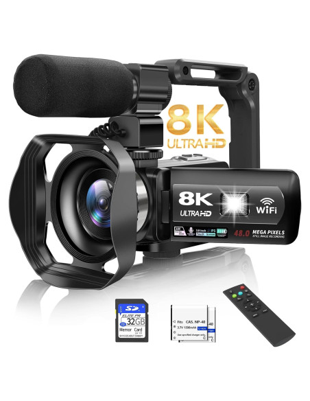 Cámara de Video MURAUX HDV01-8K 48MP 15FPS Zoom 18X Cámara de Video MURAUX HDV01-8K 48MP 15FPS Zoom 18X