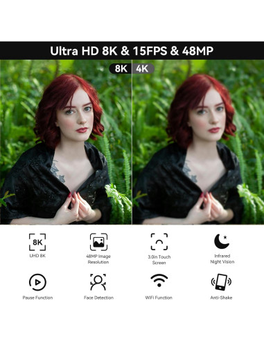 Cámara de Video MURAUX HDV01-8K 48MP 15FPS Zoom 18X
