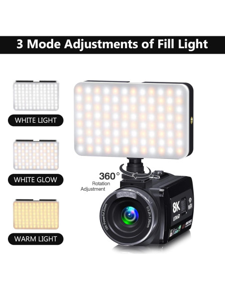 Cámara de Video MURAUX HDV01-8K 48MP 15FPS Zoom 18X Cámara de Video MURAUX HDV01-8K 48MP 15FPS Zoom 18X