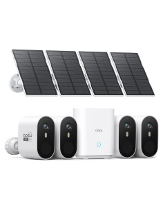 Cámaras de Seguridad Solar AOSU Kit 4 Unidades 2K QHD