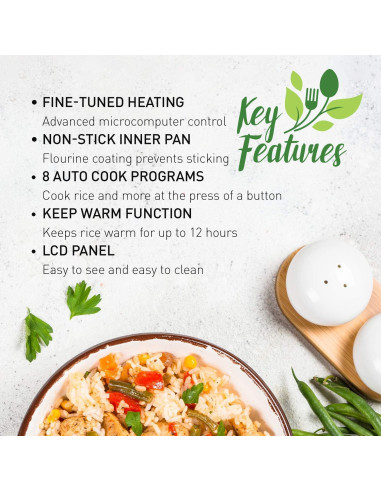 Olla Arrocera Panasonic SR-ZC075K 4 Tazas Anti-Adherente