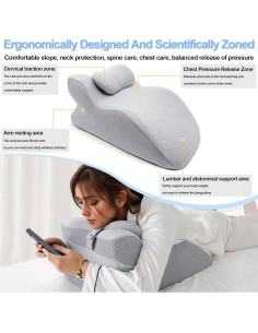 Cojín Triangular Ergonomico Genérico 55x36cm Espuma Viscoelástica 2