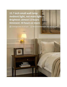 Aplique de Pared Inalámbrico KDG LED 5200mAh 2 Piezas Dorado 2