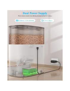 Comedero Automático HoneyGuaridan 6L para 2 Gatos WiFi 2