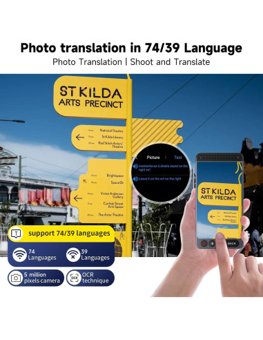 Traductor de Idiomas Offline D21 MiniBear 142 Idiomas AI