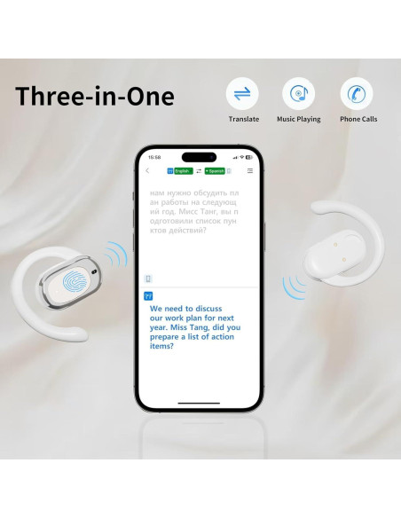 Auriculares Traductores Umzxni M57 IA 144 Idiomas Bluetooth