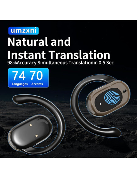 Auriculares Traductores Umzxni M57 IA 144 Idiomas Bluetooth
