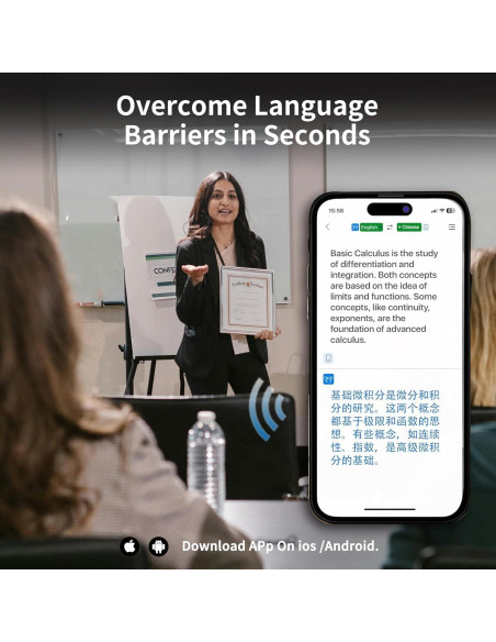 Auriculares Traductores Umzxni M57 IA 144 Idiomas Bluetooth