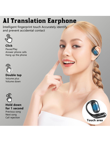 Auriculares Traductores Bluetooth LinTsing 011, 144 Idiomas