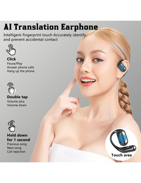 Auriculares Traductores Bluetooth LinTsing 011, 144 Idiomas