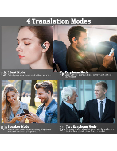 Auriculares Traductores Bluetooth LinTsing 011, 144 Idiomas