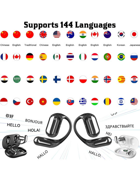 Auriculares Traductores Bluetooth LinTsing 011, 144 Idiomas