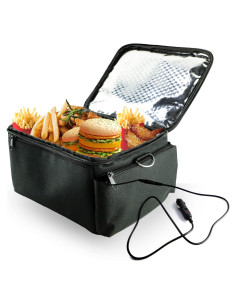 Caja de Almuerzo Eléctrica VAJOOCLL 12V 110W Portátil Negro