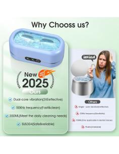 Limpiador Ultrasónico de Joyas Profesional 50KHz Acero Inoxidable 2