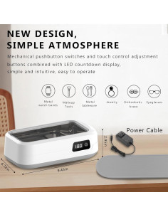 Limpiadora Ultrasónica de Joyas Luciteck 640ML 49kHz 2