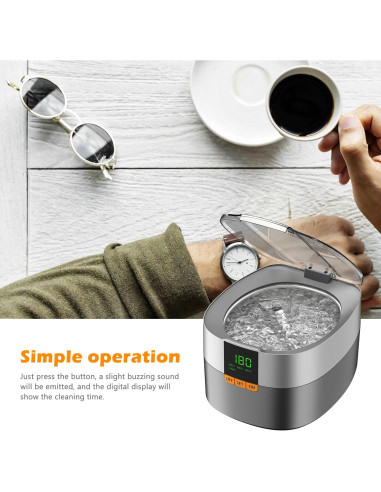 Limpiador Ultrasónico KECOOLKE 750ml con Temporizador Digital