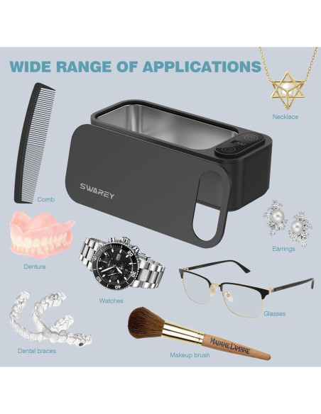 Limpiador Ultrasónico SWAREY 680ML para Joyería y Gafas