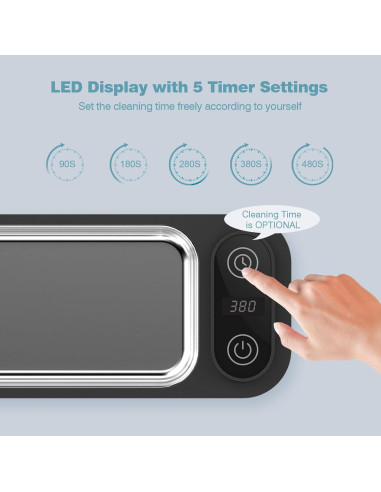 Limpiador Ultrasónico SWAREY 680ML para Joyería y Gafas