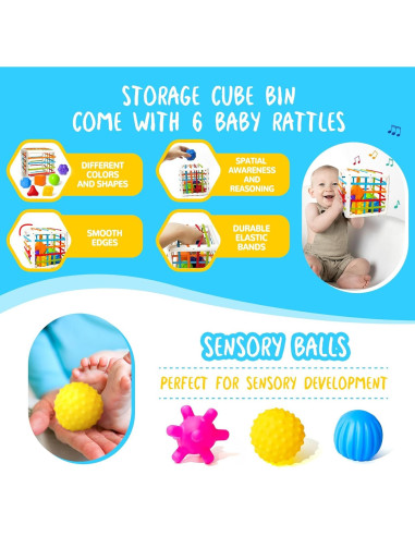 Juguetes Montessori para Bebés Smallzi 6 en 1 Desarrollo 0-4 Años