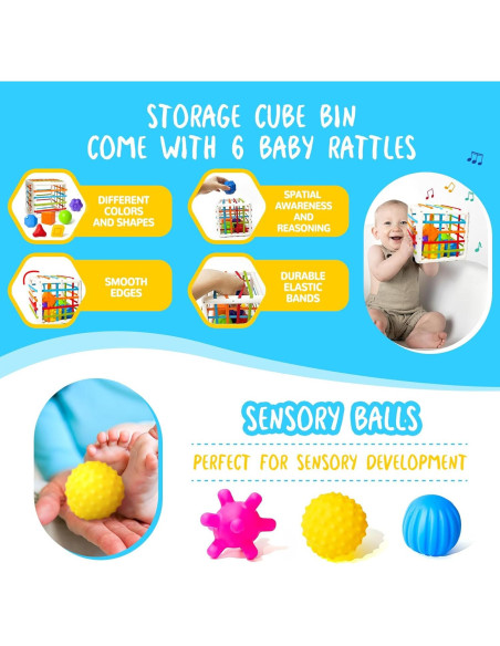 Juguetes Montessori para Bebés Smallzi 6 en 1 Desarrollo 0-4 Años