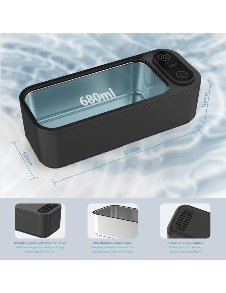 Limpiador Ultrasónico SWAREY 680ML para Joyería y Gafas