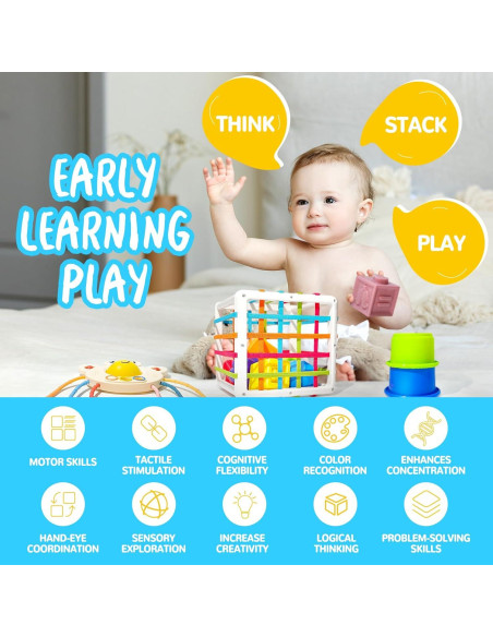 Juguetes Montessori para Bebés Smallzi 6 en 1 Desarrollo 0-4 Años