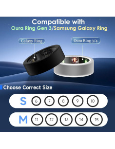 Paquete de 8 fundas de silicona para anillos Oura y Galaxy 2