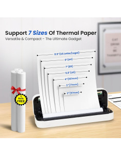 Impresora Térmica Portátil Streamlined Gadgets D80 - 300 DPI 2