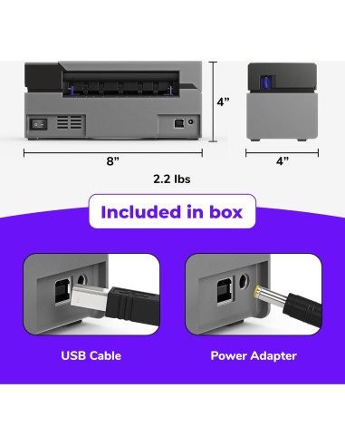 Impresora de Etiquetas Térmicas Rollo X1038 USB 10x15 cm