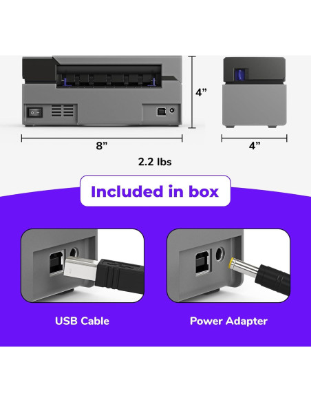 Impresora de Etiquetas Térmicas Rollo X1038 USB 10x15 cm