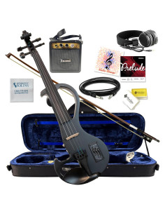 Violín Eléctrico Bunnel Edge 4/4 Negro con Estuche y Accesorios
