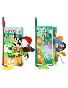 Libro Suave Sensorial para Bebés 0-12 Meses - 2 en 1