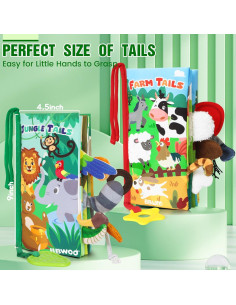 Libro Suave Sensorial para Bebés 0-12 Meses - 2 en 1 2