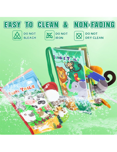 Libro Suave Sensorial para Bebés 0-12 Meses - 2 en 1