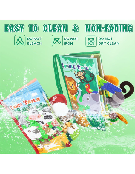 Libro Suave Sensorial para Bebés 0-12 Meses - 2 en 1