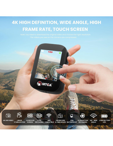 Cámara de acción Asika S2 4K Ultra HD a prueba de agua