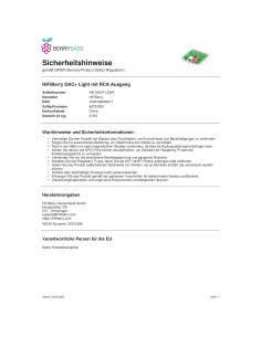 Tarjeta Controladora de Luz HiFiBerry DAC+ Light para Raspberry Pi 2