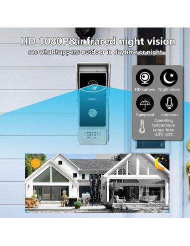 Videoportero Xavhal 1080P con Monitor 7" y WiFi