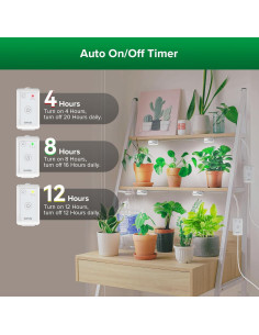 Luz de Crecimiento LED SANSI Puck 10W con Temporizador 4-12H 2