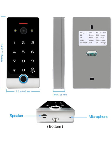 Videoportero WiFi Inteligente AMOCAM VF3CAM-TWF 1080P