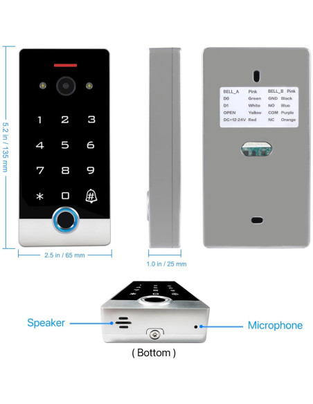 Videoportero WiFi Inteligente AMOCAM VF3CAM-TWF 1080P