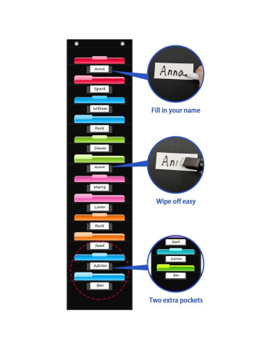 Organizador de Pared REGELETO 12 Bolsillos Oxford 127x35.6cm